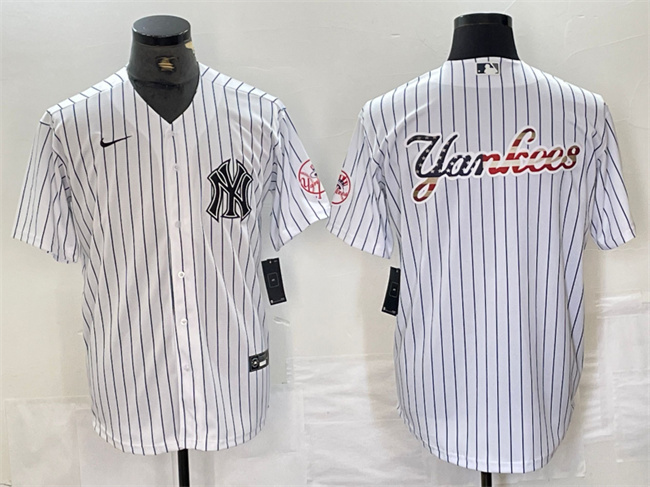 Men's New York Yankees White Team Big Logo Cool Base Stitched Baseball Jersey Men's New York Yankees White Team Big Logo Cool Base Stitched Baseball Jersey